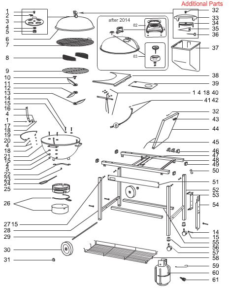 Weber bbq 2025 grill parts